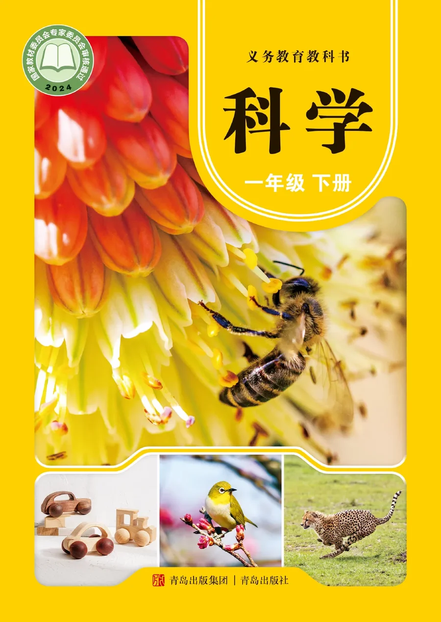 青岛版(根据2022年版课程标准修订)科学一年级下册 封面