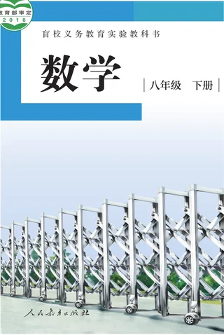 盲校义务教育实验教科书 数学 八年级 下册（供低视力学生使用） 封面