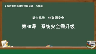 第30课 系统安全需升级 八年级 全一册 封面