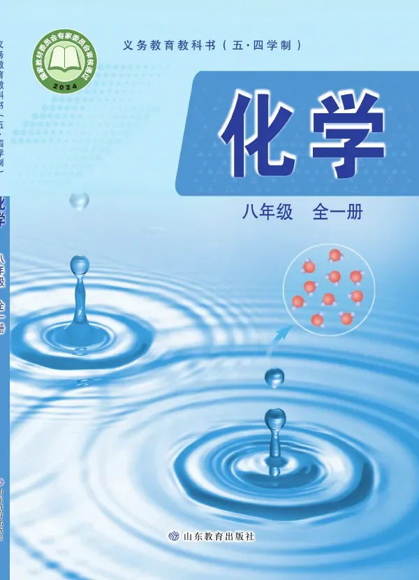 鲁教版（根据2022年版课程标准修订）（五•四学制）•化学八年级全一册 封面